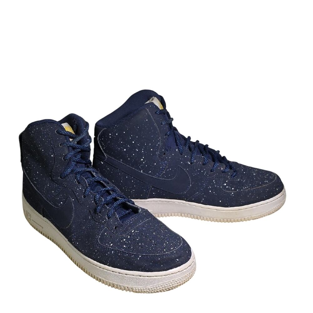 Nike Lunar Force Air Force 1 Speckle Midnight Navy Athletic Sneakers Mens 8.5